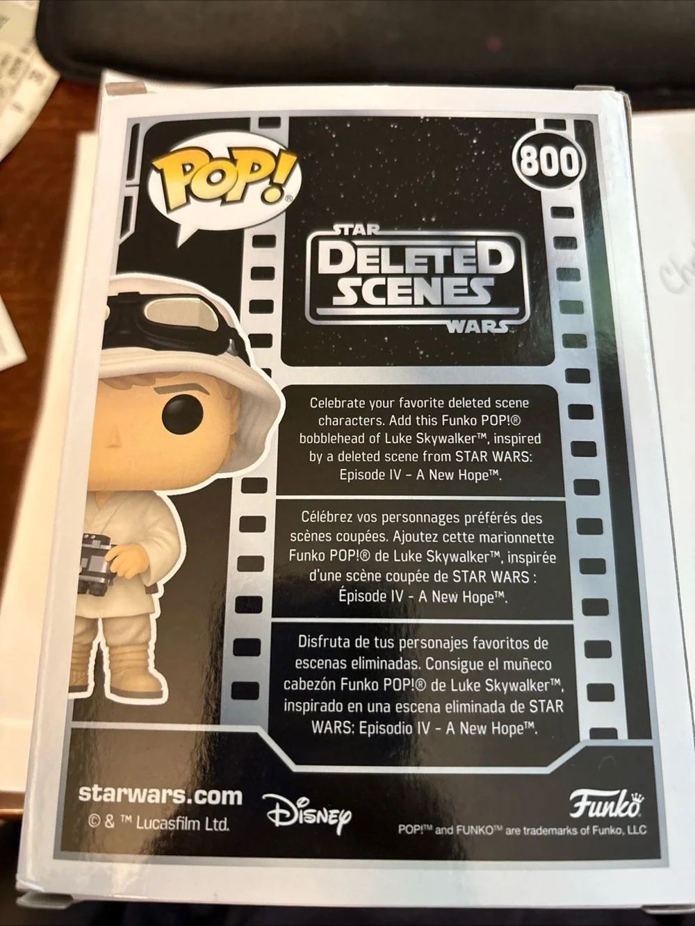 Funko Luke Skywalker Pop! Deleted Scenes Figure in White and Black